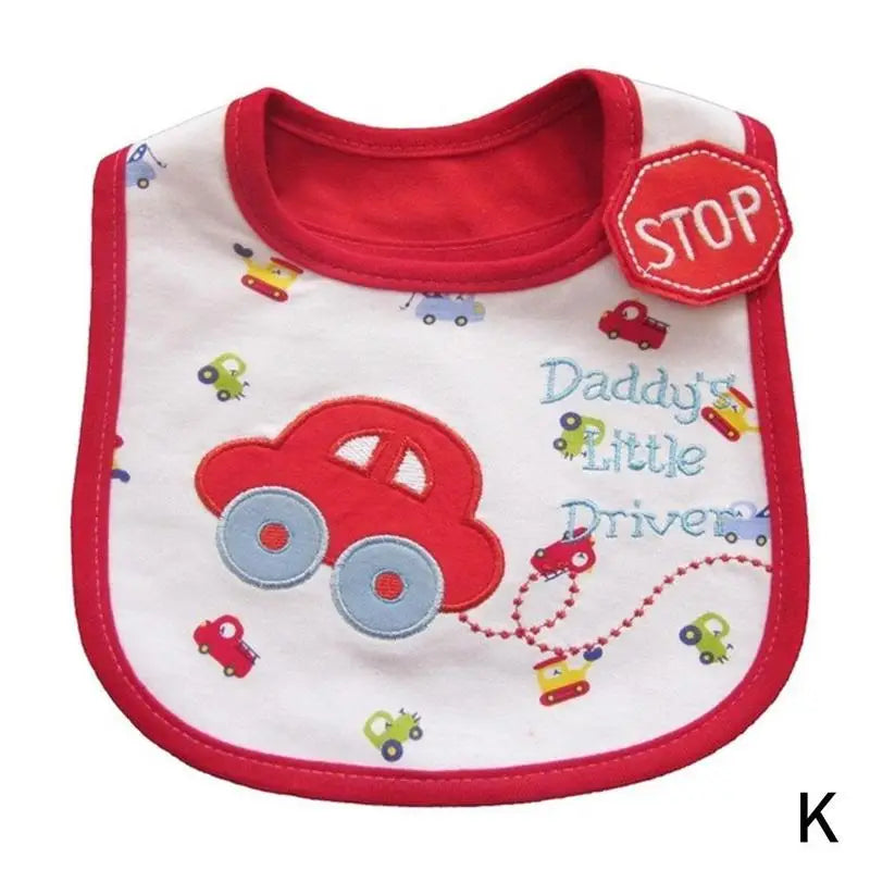 Feeding Baby Bibs Bandana Cute Embroidered Sleeveless Things For Baby Boy Burp Saliva Cartoon Bibs Girl Bib Cloths C7M9