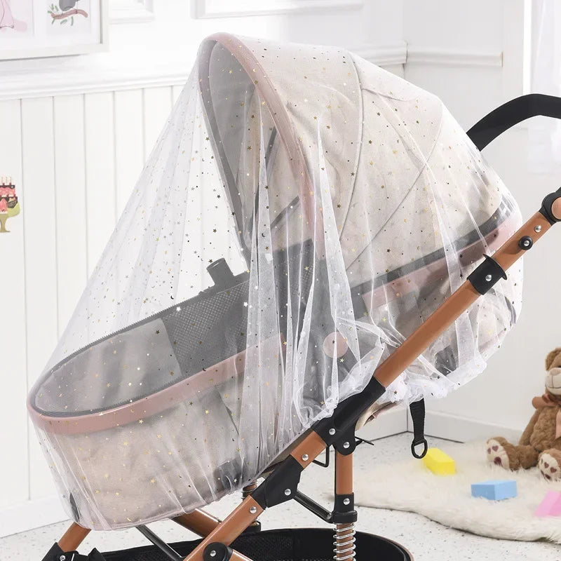 Baby Stroller Mosquito Net Pushchair Cart Insect Shield Net Baby Stroller Accessories Mesh Safe Infants Protection Mesh Cover